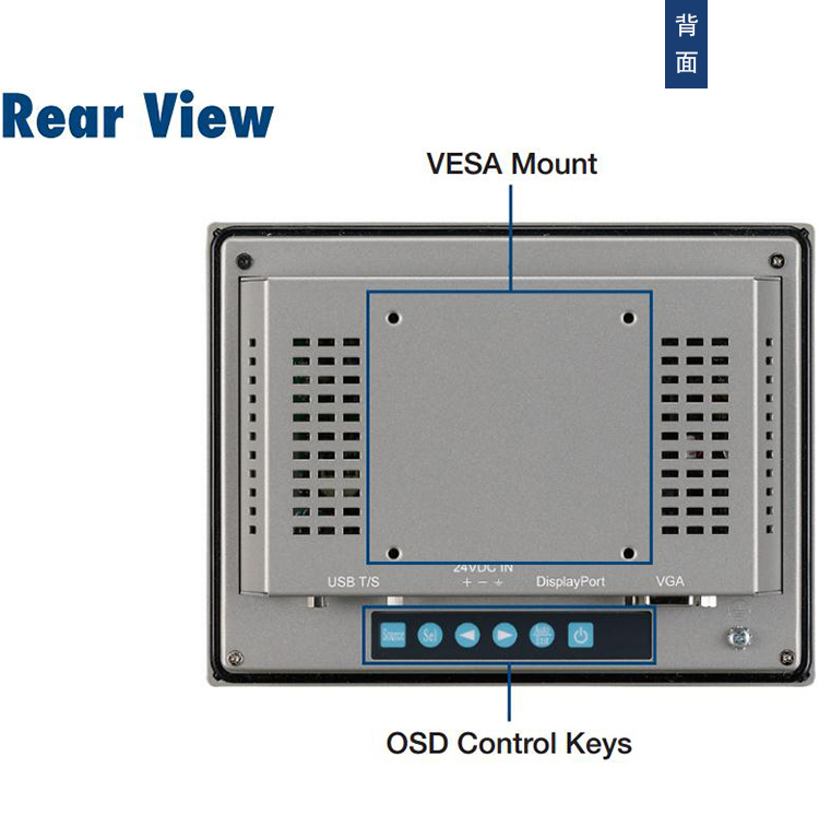 全新研華 工業等級平板顯示器FPM系列 17寸工業顯示器 FPM-7061T