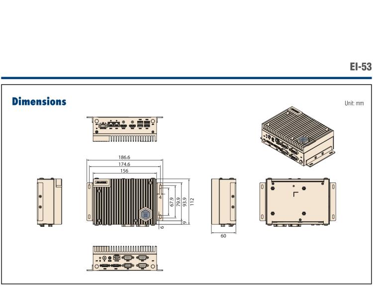 研華EI-53 英特爾第 13 代緊湊型邊緣智能系統