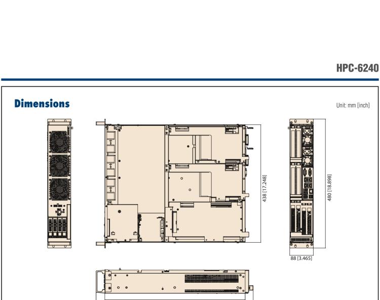 研華HPC-6240 2U 短深度服務器機箱用于ASMB-62 系列邊緣服務器主板