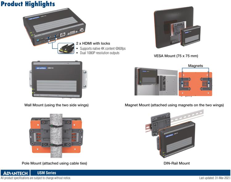 研華USM-110 超緊湊型RISC架構微型主機