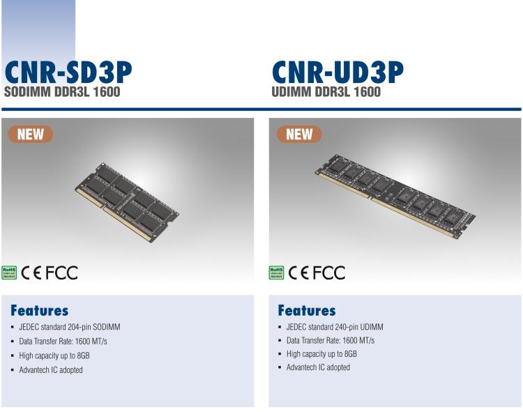 研華CNR-UD3P CNR DDR3是研華面向國(guó)內(nèi)市場(chǎng)的內(nèi)存條系列，產(chǎn)品采用海力士IC設(shè)計(jì)，交期短，是性價(jià)比高的產(chǎn)品系列。適用于國(guó)產(chǎn)化及各類行業(yè)應(yīng)用市場(chǎng)。
