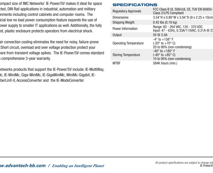 研華BB-806-39753 工業以太網交流至直流 DIN 導軌電源