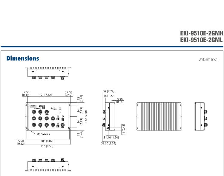 研華EKI-9510E-2GMH 10個(gè)百兆M12端口網(wǎng)管型EN50155交換機(jī)， 支持72/96/110 VDC供電