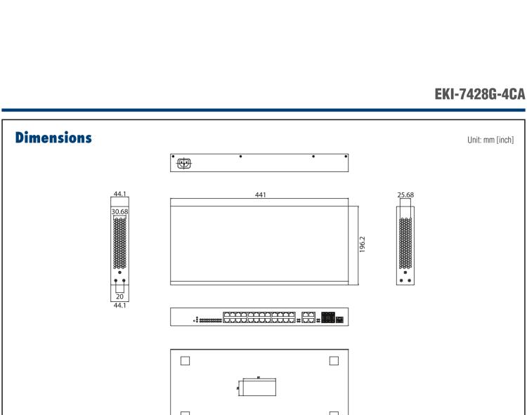 研華EKI-7428G-4CA 24G+4G Combo光電復(fù)用接口，二層網(wǎng)管型交換機