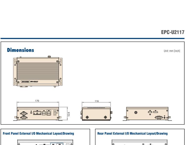 研華EPC-U2117 Intel Atom第六代Apollo Lake無(wú)風(fēng)扇嵌入式工控機(jī)，板載eMMC，CANBUS