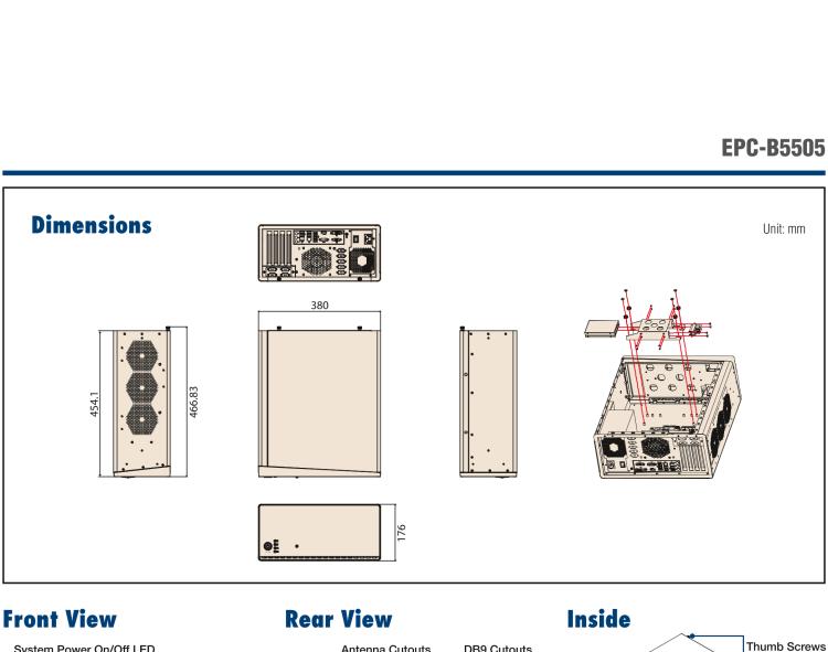 研華EPC-B5505 適配Intel? 第6/7代 Core ? i/Xeon E3系列處理器，搭載H110芯片組。標準4U上架，廣泛適用于各種行業。