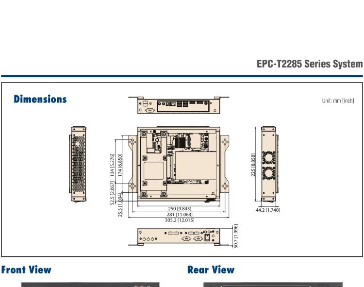 研華EPC-T2285 適配Intel? 第6/7代 Core? i 系列處理器，搭載H110芯片組。1U超薄高度，性能強勁。