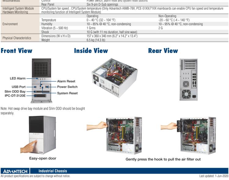 研華IPC-5122 臺式/壁掛式機(jī)箱，用于MicfrorATX母板，配有PS/2電源