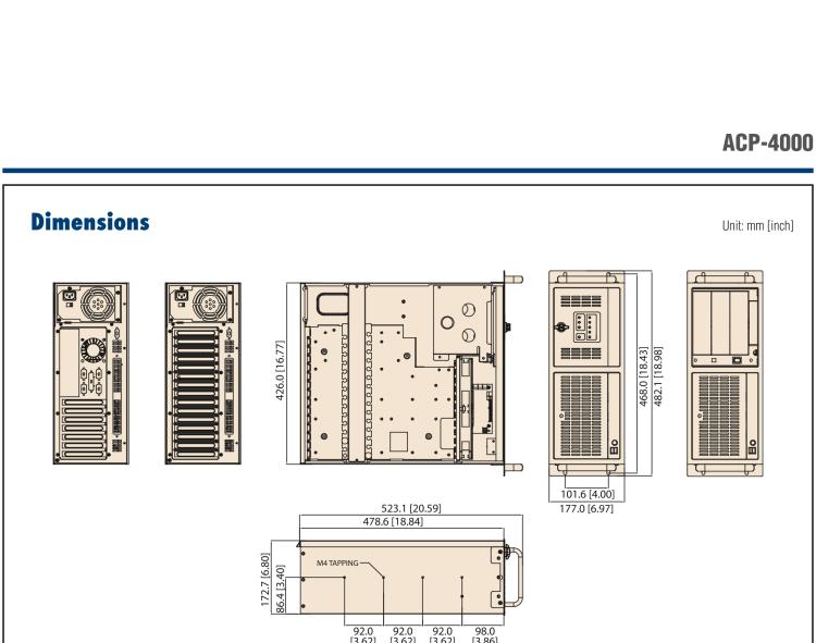 研華ACP-4000 4U上架式機箱，支持LED指示 & 聲音警報通知