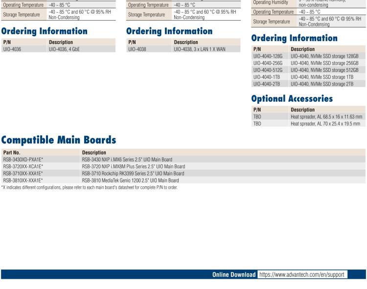 研華RSB-3810 基于聯發科Genio 1200 Cortex-A78&A55 平臺的2.5" 單板電腦, 支持 UIO40-Express擴展