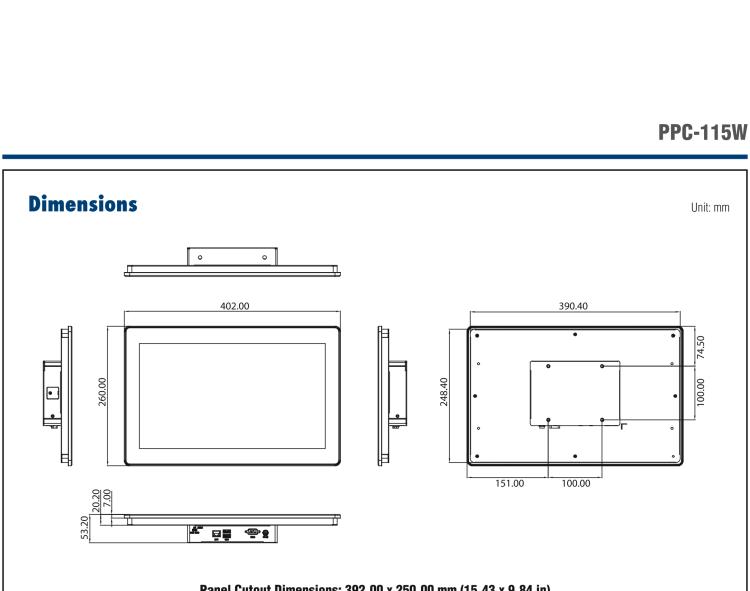 研華PPC-115W 15.6 英寸 Rockchip 3399 處理器 支持安卓 10 一體式工業電腦