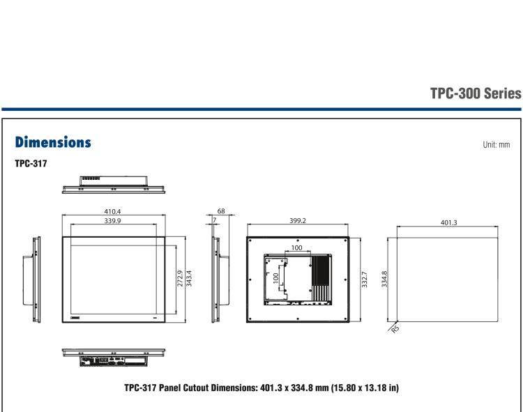 研華TPC-315 15英寸XGA TFT LED LCD觸摸屏電腦，搭載第八代Intel?Core? i3/ i5/ i7處理器，內(nèi)置8G DDR4 RAM