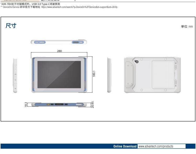 研華AIM-78H 10.1" 醫(yī)療平板電腦，搭載高通? 驍龍? 660 處理器, 安卓10