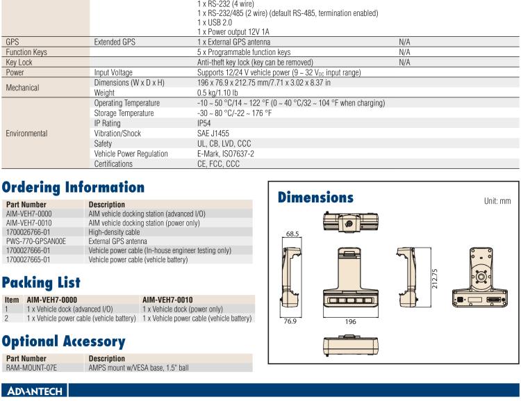 研華AIM-65 8寸英特爾工業平板電腦