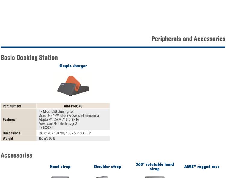 研華AIM-75S 8"RISC架構工業級移動平板電腦， 搭載高通? 驍龍? 660處理器, Android 10系統, 并通過Google GMS認證
