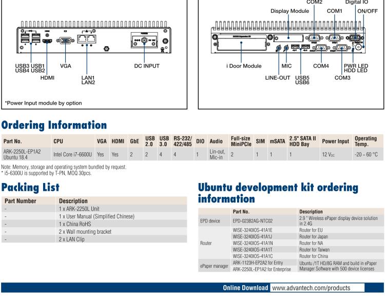 研華EPD-ARK-2250L 研華EPD專用應用服務器，高級版。Intel i7，1TB SATA，16G DDR4。