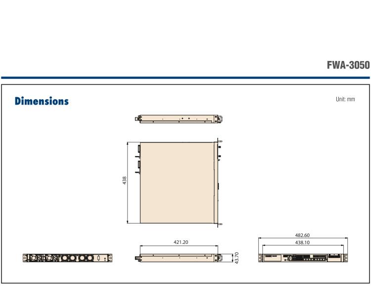 研華FWA-3050 基于Intel?Xeon D-2100系列處理器，用于uCPE和下一代防火墻的遠程可管理1U網(wǎng)絡(luò)應(yīng)用平臺